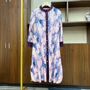 Miyake 2024 New Fashion Set Women's Medium Long Long Sleeve Round Neck Top Small and Versatile Two piece New Year's Dress：圖片 8