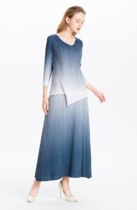 K81125 Gradient Color Set Jianing Fold Large Women's Wear：圖片 5