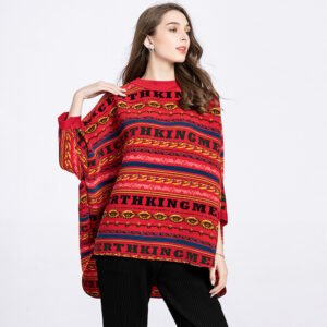K90916 high neck printed bat shirt Jia Ning pleated bat sleeve top fashionable printed top
