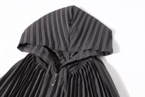 K91011 Hooded Strap Coat Autumn New Loose Large Women's Coat：圖片 7