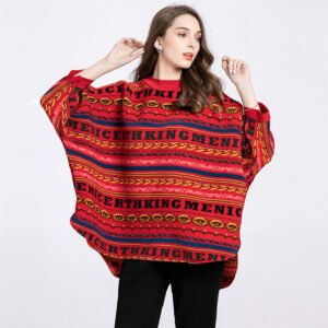K90916 high neck printed bat shirt Jia Ning pleated bat sleeve top fashionable printed top：圖片 7