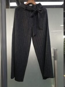 K90923 woolen strap pants Jianing high-end thick material pleated pants：圖片 7