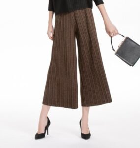 K90923 woolen strap pants Jianing high-end thick material pleated pants：圖片 3