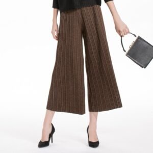 K90923 woolen strap pants Jianing high-end thick material pleated pants