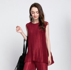 K90520 sleeveless vertical stripe top：圖片 3