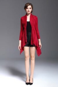 20162107 Fashion Spring and Autumn Hot New Product Slimming Irregular Shawl Short Coat Women's Clothing Wholesale：圖片 7