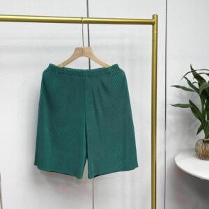 Elastic, simple, fashionable, versatile women's clothing, summer casual, high waisted, angular mesh, plus size five quarter pants, solid color for wearing, slimming off：圖片 4