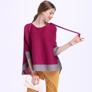 JW091718- Fashionable European and American color blocked pearl strap loose top Jianing original product boutique women's clothing：圖片 7