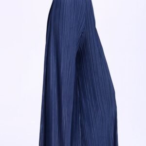 JW90830 Jia Ning's new product from 2017, static color vertical stripe loose casual wide leg swing pants