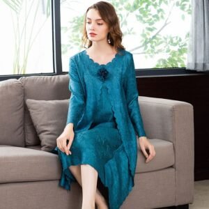 K80825 Elegant boutique pleated dress 2018 Jianing original palace style evening dress mid length dress：圖片 3