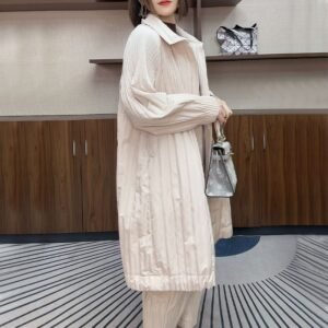 Cotton Jacket, Three Houses Cotton Jacket, Women's Winter 2024 Medium to Long Style, New Folded Loose Coat, Warm, Fashionable, Casual, Foreign Trade：圖片 5