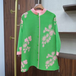 Elegant Autumn New Chinese style Top with Fleece Concealed Nine Cent Sleeve, Mom's Chinese Style Stand up Collar, Noble Print, Ethnic Style, Loose：圖片 5