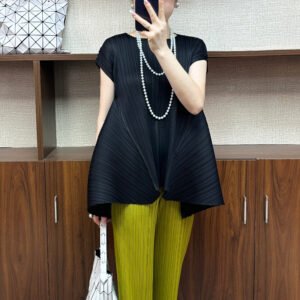 Summer irregular sleeveless pleated top design, thin, high-end, casual, versatile, small, fresh, solid color, loose fit：圖片 9