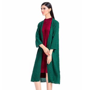 K20180318 Original European and American Chiffon Heavy Industry Special Pressure Fashion Elegant Large Size Windbreaker Coat Women's Wear：圖片 4