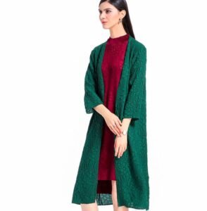 K20180318 Original European and American Chiffon Heavy Industry Special Pressure Fashion Elegant Large Size Windbreaker Coat Women's Wear：圖片 9