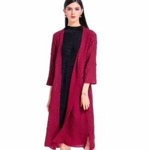 K20180318 Original European and American Chiffon Heavy Industry Special Pressure Fashion Elegant Large Size Windbreaker Coat Women's Wear：圖片 10