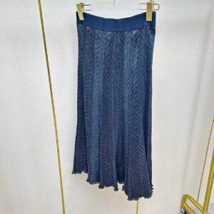 Jia Ning pleated heavy industry half skirt is fashionable, trendy, slimming, versatile, elegant, wrinkled, A-line simple half skirt：圖片 2