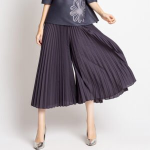 K80807 Jia Ning Original Design High Waist 100 Fold Wide Leg Pants Fashion High End Autumn Women's Large Casual Pants：圖片 2