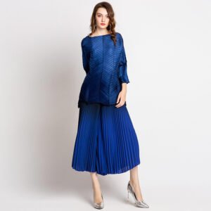 Jia Ning wrinkled half body casual pants skirt 2022 new spring clothing women's mid to long style loose oversized fat mm middle-aged mother：圖片 4