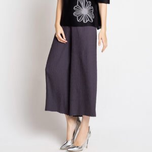 Heavy industry cropped pants fashion trend women's clothing Jia Ning 2022 pleated K80826 straight leg pants versatile hanging wide leg pants：圖片 2