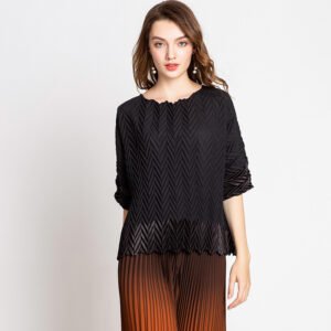K80902 Jia Ning Original Three Dimensional Loose Large Women's Clothing Top Fashion High end Autumn Women's Clothing Wholesale：圖片 5