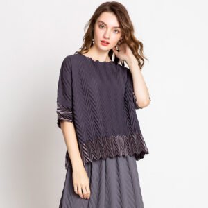 K80902 Jia Ning Original Three Dimensional Loose Large Women's Clothing Top Fashion High end Autumn Women's Clothing Wholesale：圖片 3