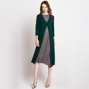 K80911 European and American high-end heavy-duty pleated socialite autumn coat windbreaker fashionable plus size Jianing original women's clothing：圖片 3