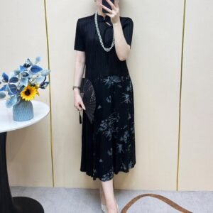 Women's dress embroidered skirt exudes a slimming and stylish temperament, summer art versatile, Chinese style, new Chinese style buckle print：圖片 6