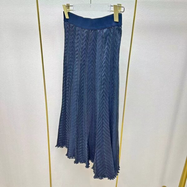 Jia Ning pleated heavy industry half skirt is fashionable, trendy, slimming, versatile, elegant, wrinkled, A-line simple half skirt