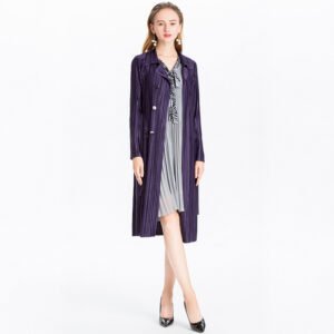 K81003 original high-end double breasted waistband windbreaker temperament socialite long coat women's clothing wholesale：圖片 6