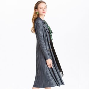 K81003 original high-end double breasted waistband windbreaker temperament socialite long coat women's clothing wholesale：圖片 9