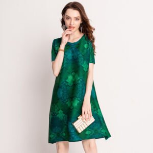 Miyake Pleated Ink Checkered Digital Dress Summer Jia Ning Pleated Jia Ning Dress Fresh, Sweet And Fashionable