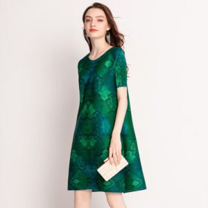Miyake Pleated Ink Checkered Digital Dress Summer Jia Ning Pleated Jia Ning Dress Fresh, Sweet And Fashionable：圖片 7