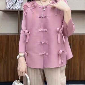 New Style Lady Temperament Fashion Autumn Jacket Advanced New Chinese Style Shirt Slim Long Sleeve Bow Button Top