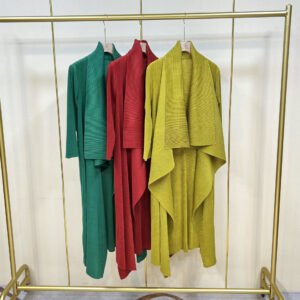 K221181 Jia Ning new loose and versatile long windbreaker jacket striped cardigan windbreaker artistic retro style：圖片 4