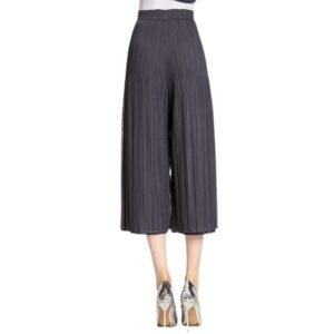 K80730 original high-end pleated high waist slim fit wide leg pants fashionable plus size autumn new product wholesale：圖片 8