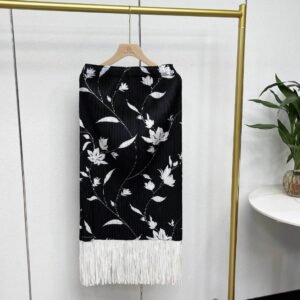 Jia Ning's new loose, fashionable, breathable and versatile elastic band with maple leaf tassel half skirt, sweet A-line skirt, maple leaf print：圖片 11