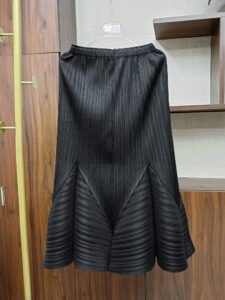Summer half length skirt with floral buds, high waisted, fashionable, versatile, pleated, elegant, mid length, and Western style：圖片 6