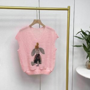 Y230921 Jia Ning new loose summer sleeveless V-neck elephant corn pleated vest top：圖片 7