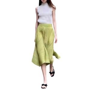 K231226 new loose and versatile fashionable mid to long irregular half skirt lantern half skirt：圖片 10