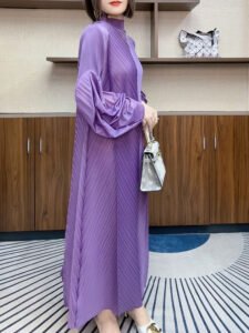 Dress plus plus size women's new Muslim long sleeved loose casual autumn and winter base dress with elegant temperament：圖片 6