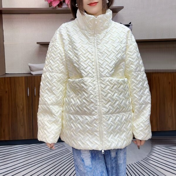 New Lingge autumn and winter loose and versatile jacket cotton coat 2024 new fragrant style cotton jacket winter thick stand collar