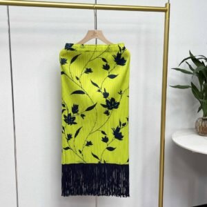 Jia Ning's new loose, fashionable, breathable and versatile elastic band with maple leaf tassel half skirt, sweet A-line skirt, maple leaf print：圖片 10