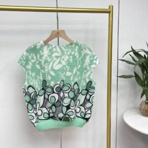 Jia Ning's new summer short sleeved V-neck loose sleeveless clover print vest top：圖片 9