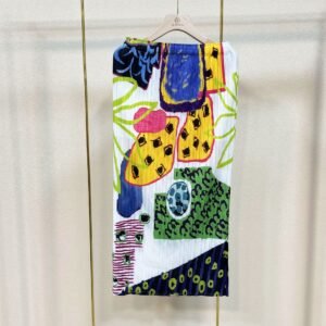 K221100-1 hip hugging skirt half skirt versatile fashion mid length printed graffiti printed half skirt：圖片 10