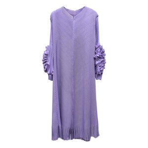 Wrinkle dress fashion 2024 solid color new design temperament loose and slimming long skirt autumn and winter styles tassel autumn：圖片 9