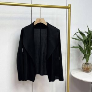 Jia Ning's new solid color versatile long sleeved simple lapel cardigan top：圖片 10