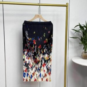 K231231 loose and versatile elastic band fashionable summer mid length small floral skirt：圖片 3