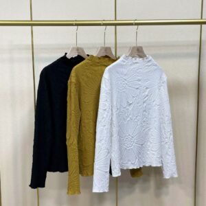 K220915 New Large Loose Fashion Versatile Bottom Shirt Sunflower Top Bottom Shirt：圖片 2