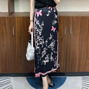 Summer slimming half skirt, women's half skirt with fashionable temperament, green retro versatile, Chinese style split skirt, medium to long style：圖片 4